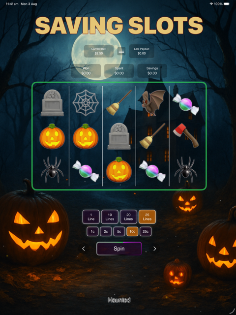 Saving Slots savings summary placeholder